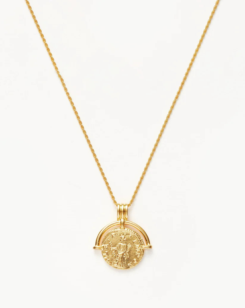 ngravable Roman Arc Coin Necklace